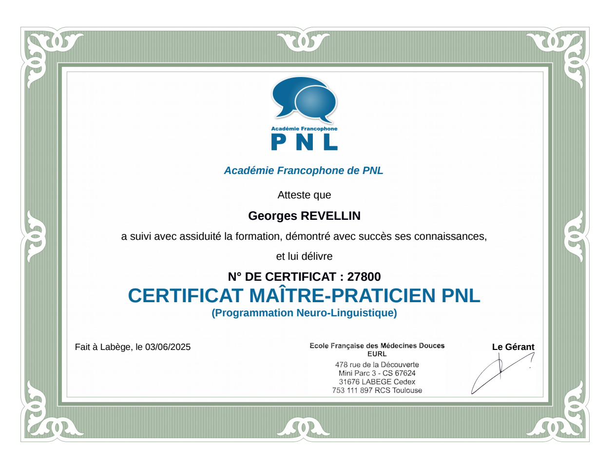 Maître Praticien PNL