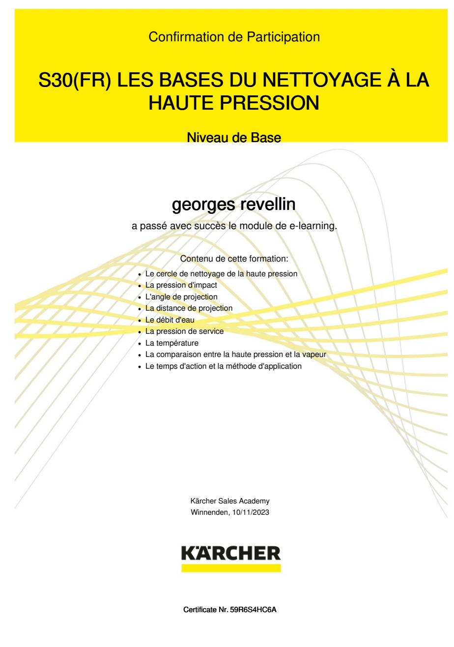 Nettoyage haute pression