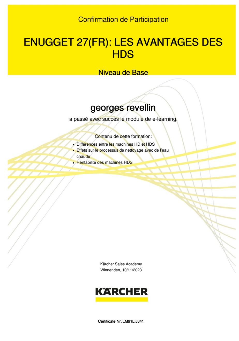 Avantages des HDS